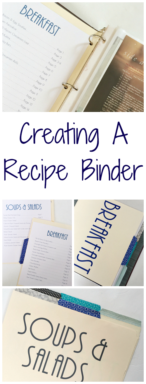 Love this idea of creating a recipe binder to keep things organized.